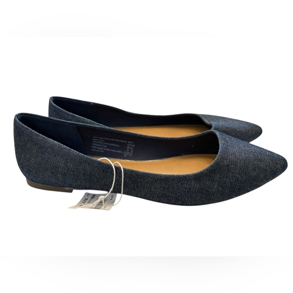 Christian Siriano Dark Blue Denim Flats - Picture 3 of 7